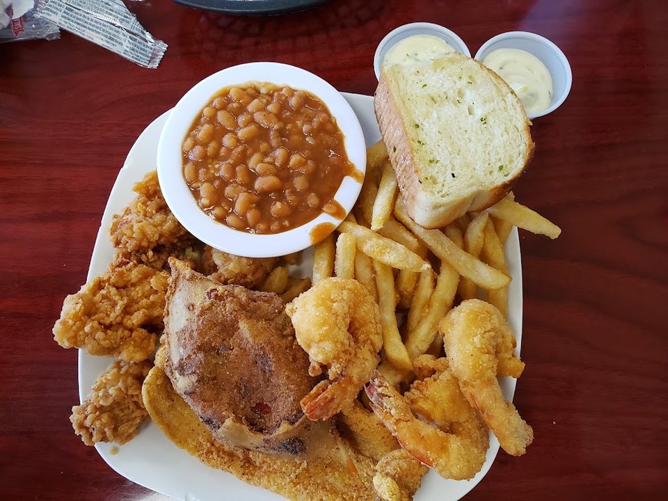 Boat Trash-Shrimp Oysters Fish & Stuffed Crab